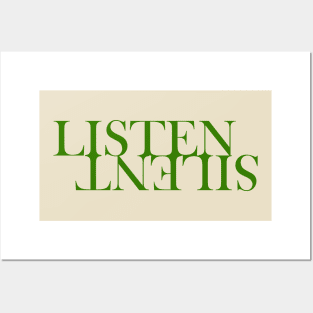 LISTEN SILENT Posters and Art